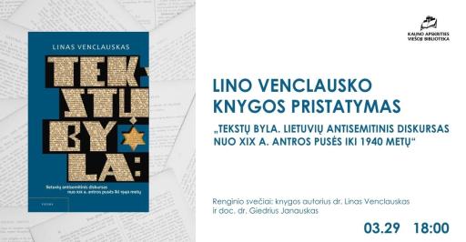 Dr. Lino Venclausko knygos pristatymas 18:00