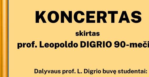 Koncertas, skirtas Prof. Leopoldo Digrio 90 - mečiui