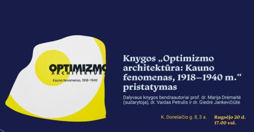 Knygos „Optimizmo architektūra“ pristatymas 17:00