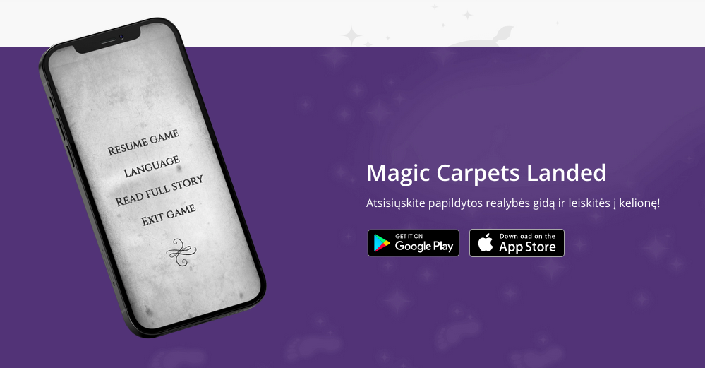 Parodos „MagiC Carpets Landed“ papildytos realybės gidas