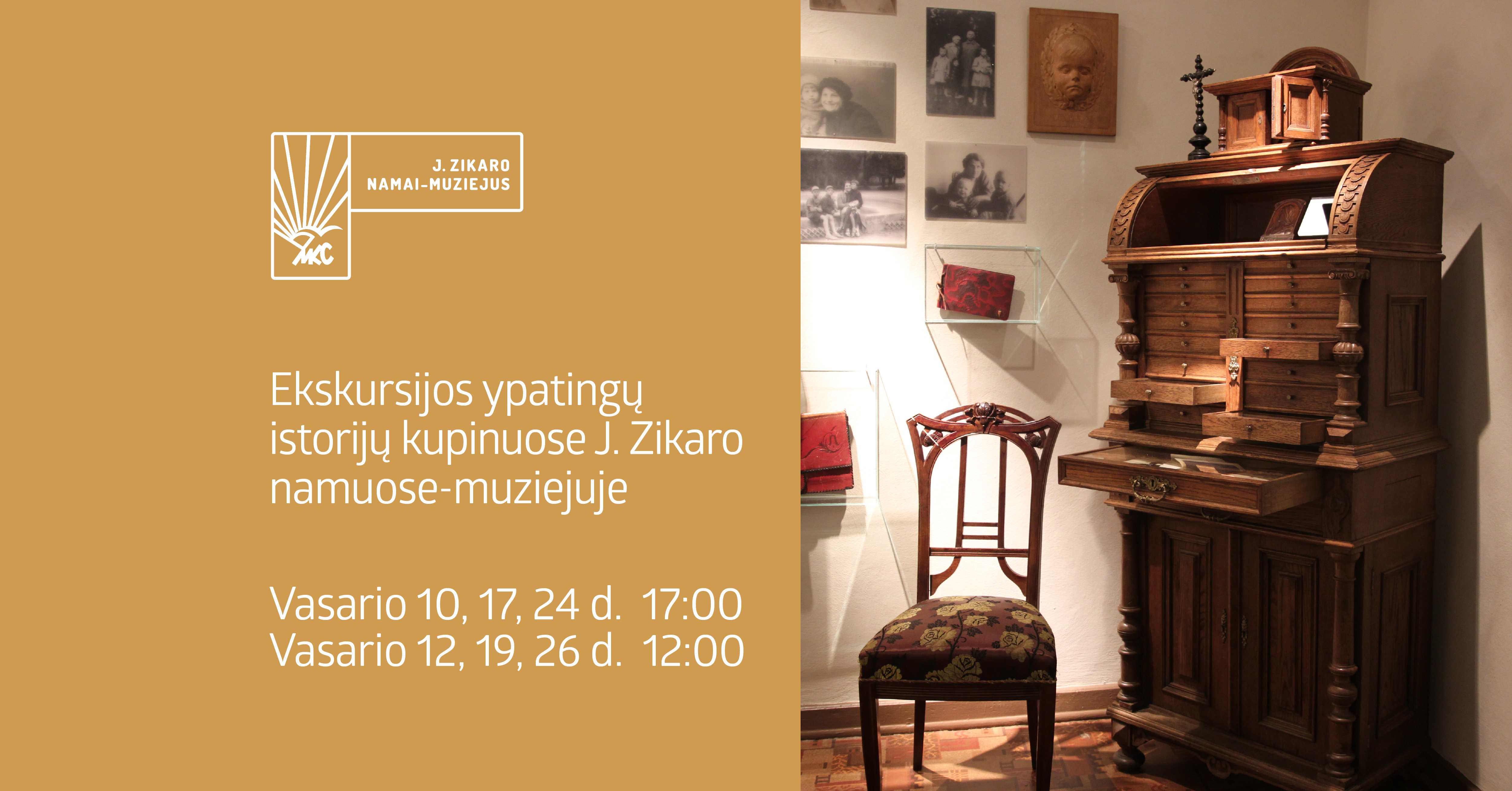 Ekskursijos ypatingų istorijų kupinuose J. Zikaro namuose-muziejuje