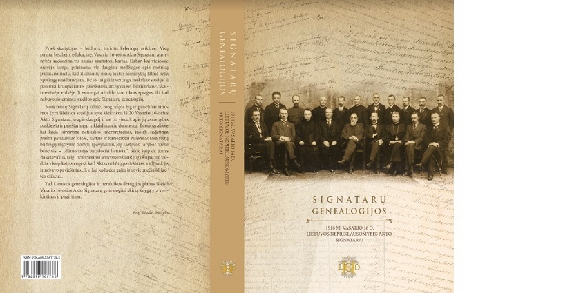 Knygos ”Signatarų genealogijos. 1918  m. Vasario 16 d. Nepriklausomybės Akto signatarai” pristatymas