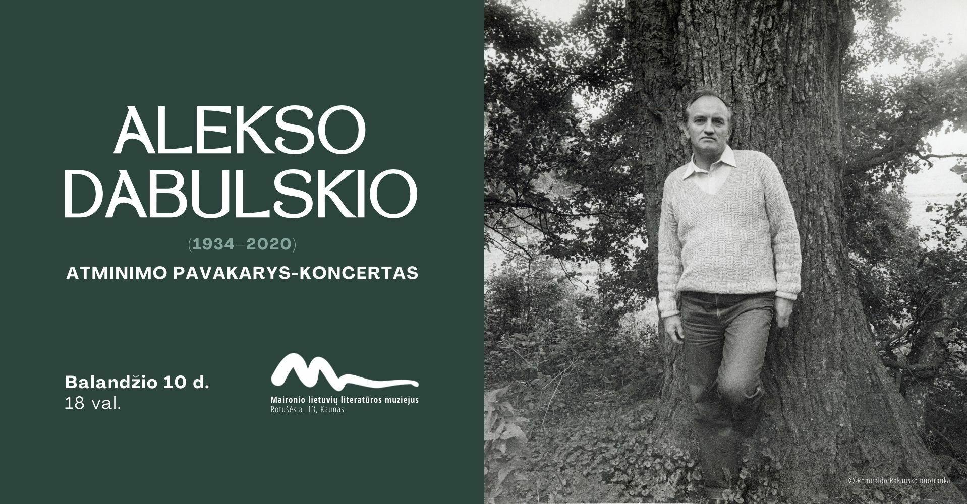 Alekso Dabulskio (1934–2020) atminimo pavakarys-koncertas