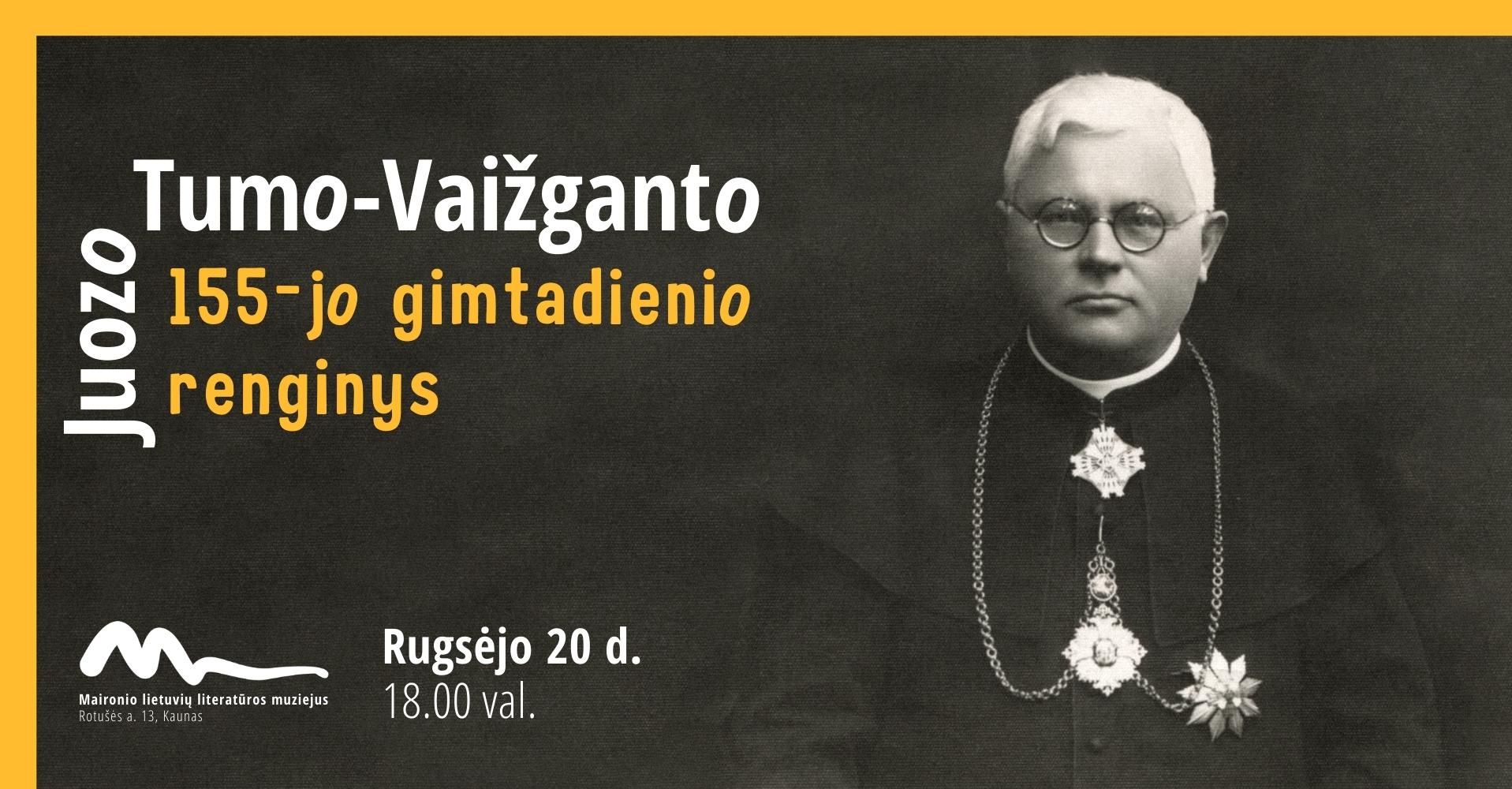 Juozo Tumo-Vaižganto 155-jo gimtadienio renginys