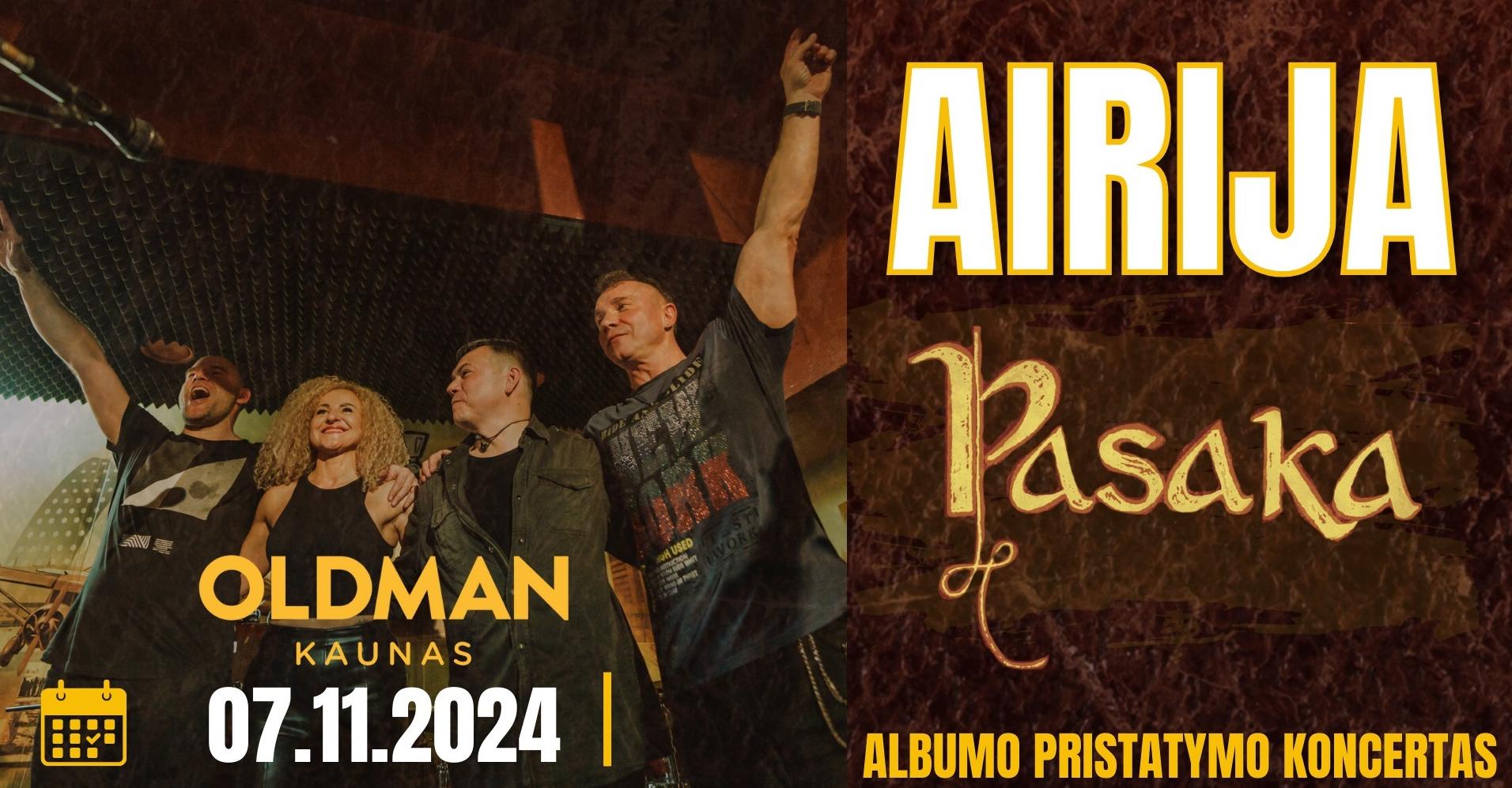 AIRIJA LP „Pasaka“ pristatymo koncertas | OLDMAN Kaunas